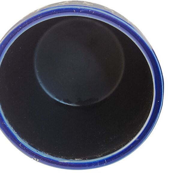 Blue Mediterranean Bell Ceramic Planter Decorative Set Of 2 Fits 4 Inch Pots Ind - Picture 7 of 9
